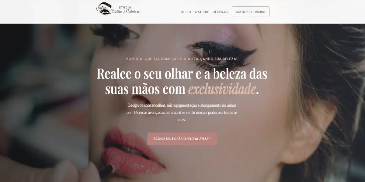 Site de um Studio de Micropgmentação