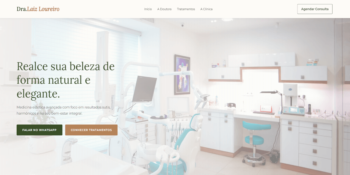 Site de um Studio de Estética